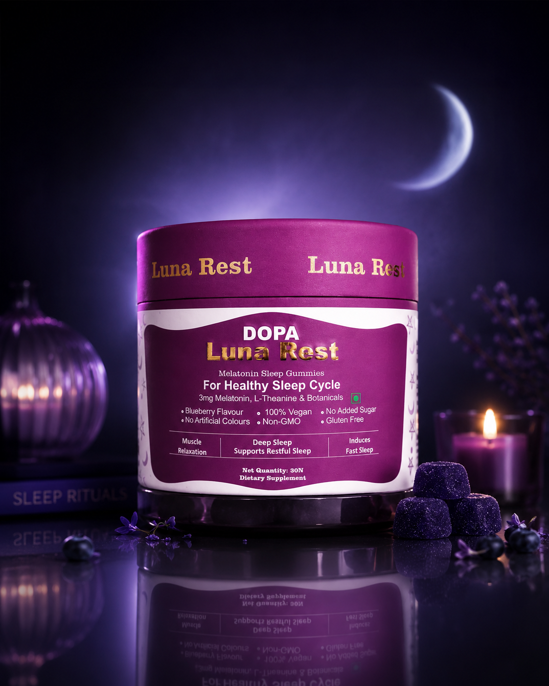 Luna Rest night ritual lifestyle visual